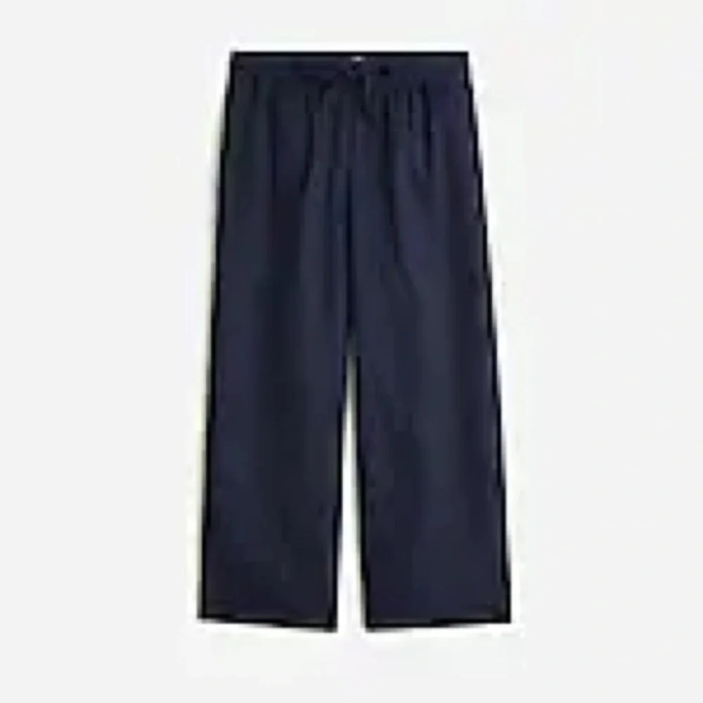 J.Crew Navy Linen Wide-leg seaside pant BO810